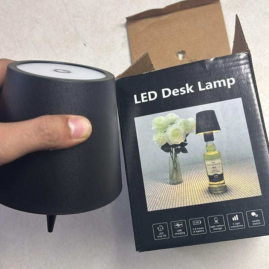 Wireless Bottle Lamp – Rechargeable LED Decorative Table Lamp for Home, Bar & Bedroom