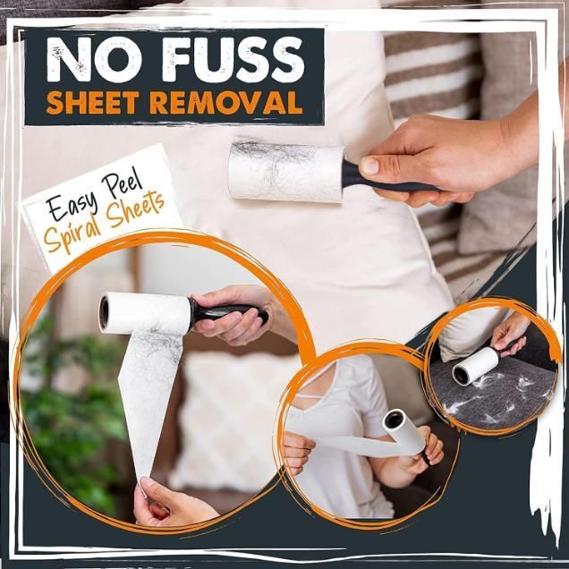 🧺 Extra Sticky Lint Roll Remover – Pet Hair & Dust Cleaner for Clothes, Furniture & Travel
