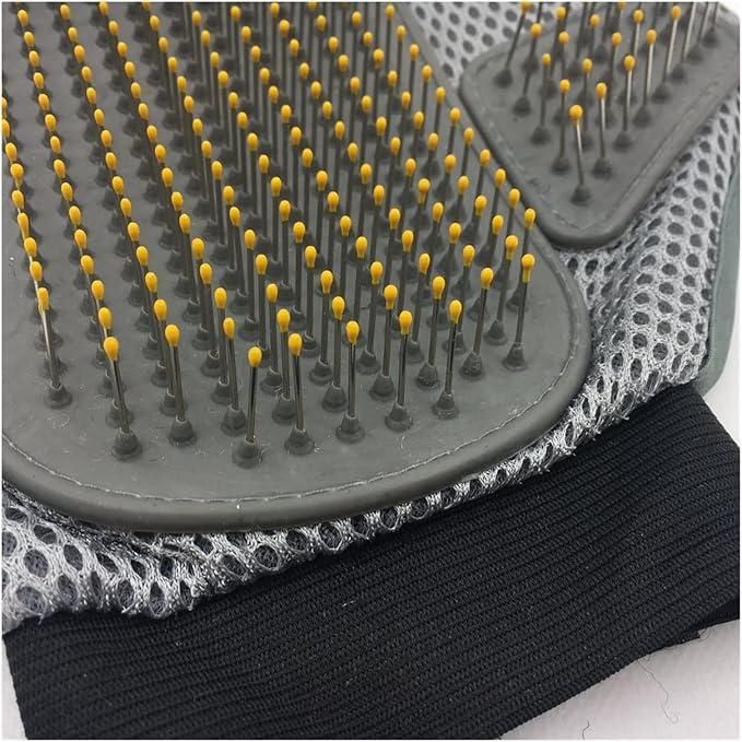 Stainless Steel Pet Grooming Glove – Gentle Deshedding Brush for Cats & Dogs