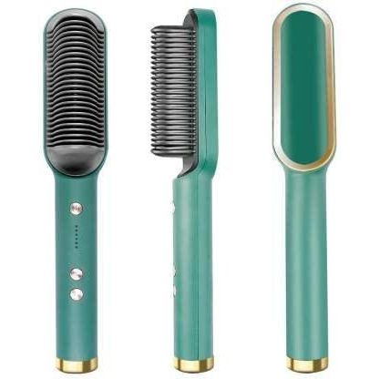 Professional 3-in-1 Electric Hair Straightener Comb Brush – Straighten, Detangle & Style