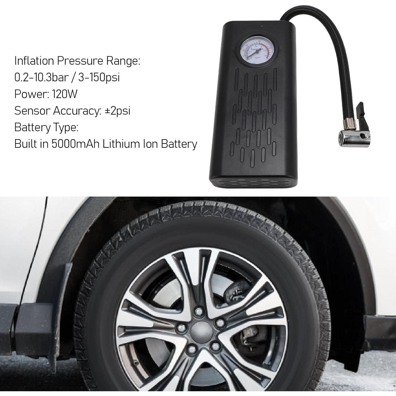 Portable Air Compressor Tire Inflator – Automatic Cordless Pump