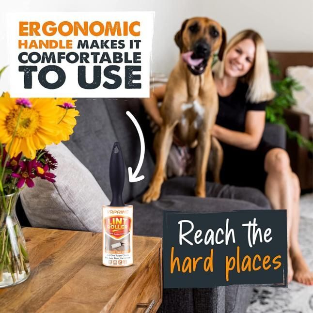 🧺 Extra Sticky Lint Roll Remover – Pet Hair & Dust Cleaner for Clothes, Furniture & Travel