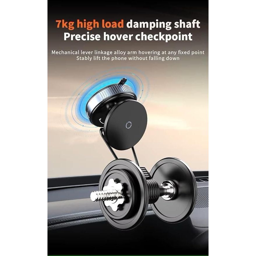 Magnetic Suction Phone Holder – 360° Rotating Universal Stand for Car