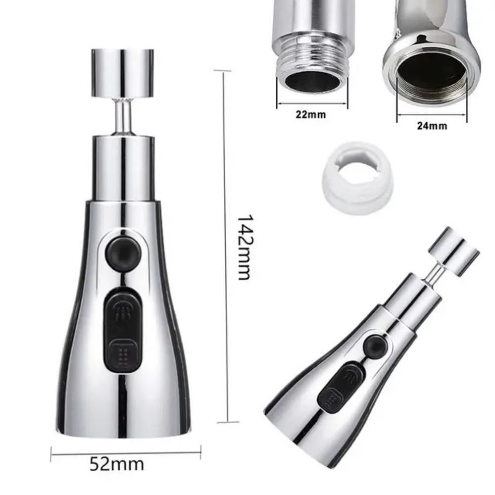 3-Mode Kitchen Sink Faucet – Stainless Steel Tap with Adjustable Water Flow