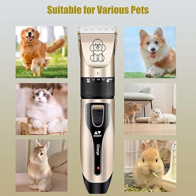 🐾 Pet Grooming Trimmer Set – Professional, Silent & Safe Hair Clipper for Dogs & Cats