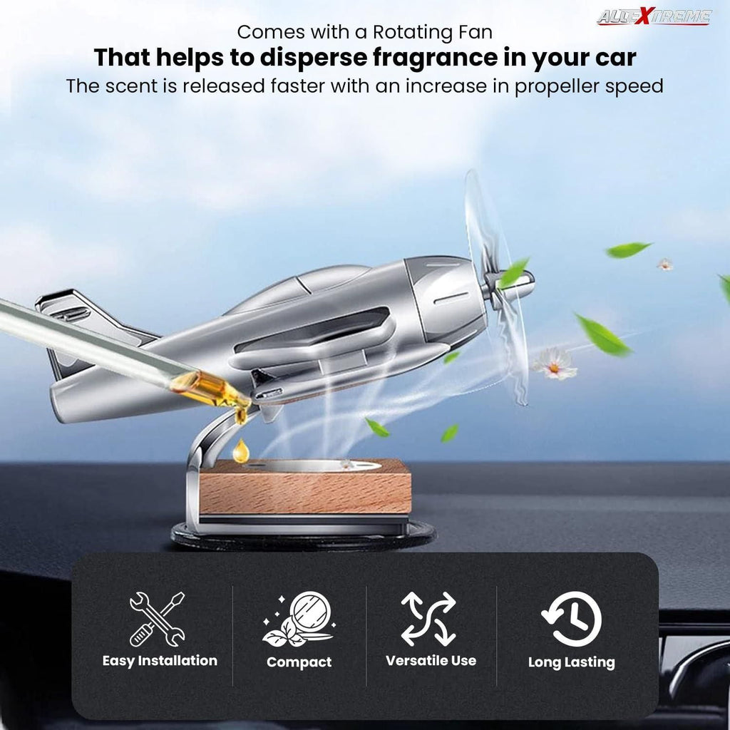 360° Rotating Car Air Freshener Perfume – Long-Lasting Aromatherapy Fan Diffuser