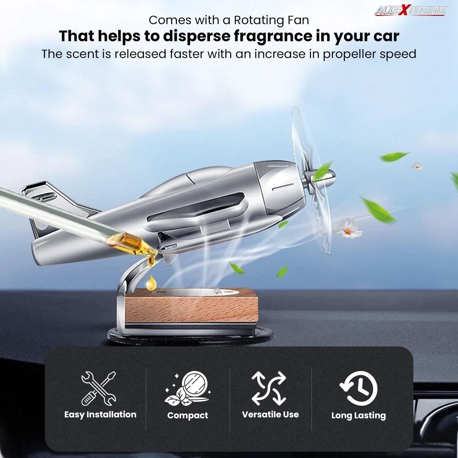 360° Rotating Car Air Freshener Perfume – Long-Lasting Aromatherapy Fan Diffuser