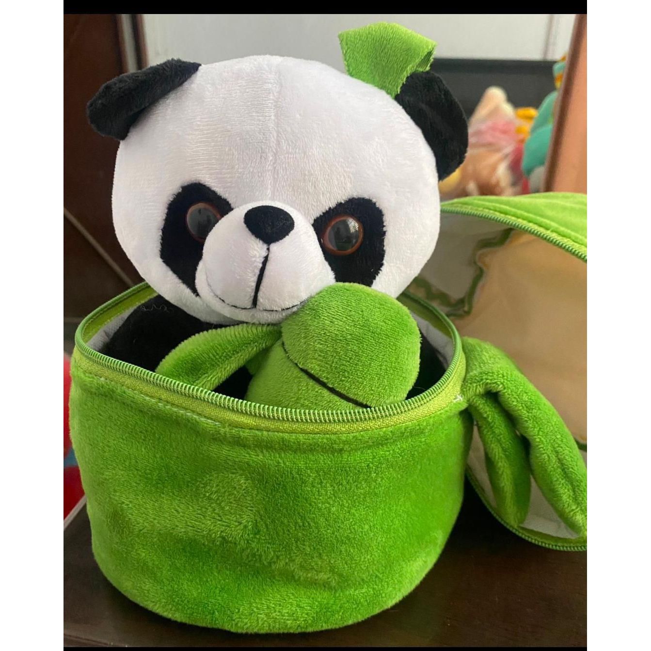 🐼 Cute Panda Plush with Bamboo – Your Adorable Cuddly Companion!