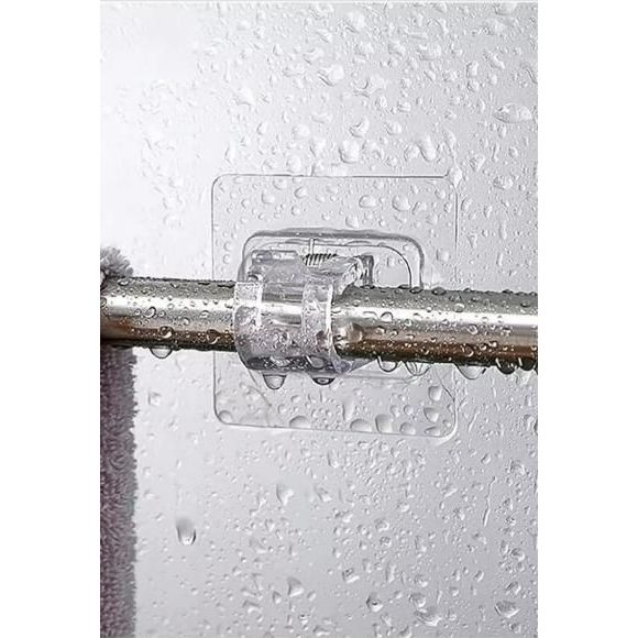 Self-Adhesive Rod Clips Hooks – Wall Mount Holders