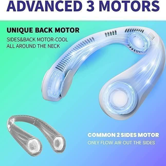 Portable Bladeless Rechargeable Neck Fan – Hands-Free Cooling