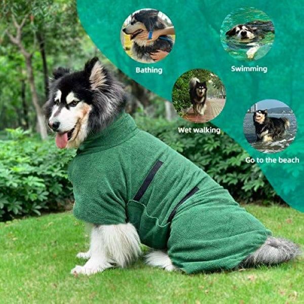🐾 Super Absorbent Pet Bathrobe – Quick Drying & Cozy Towel Coat for Dogs & Cats