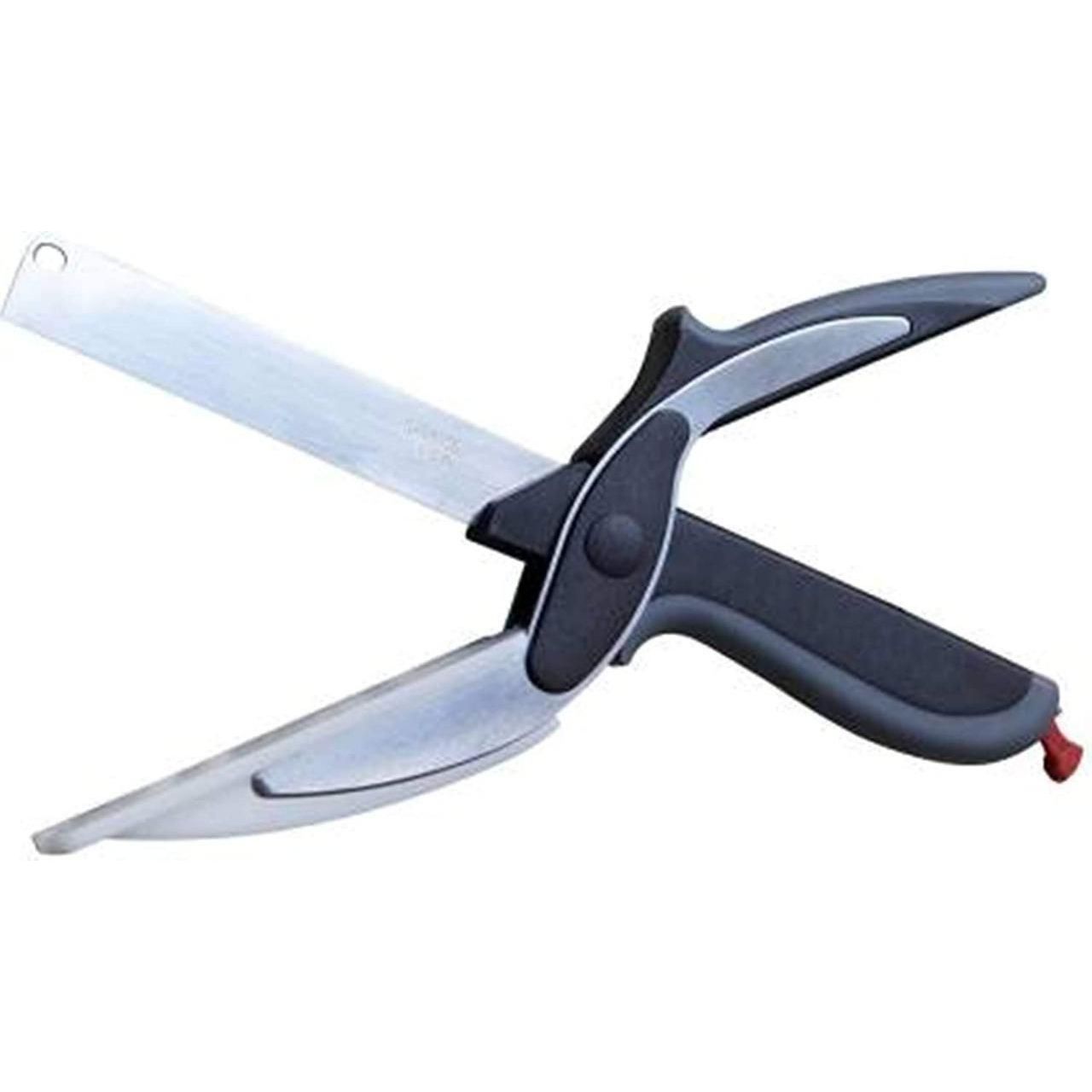 2-in-1 Kitchen Knife & Food Chopper with Built-in Cutting Board