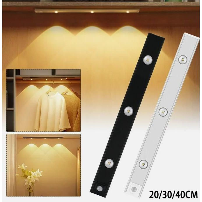 LED Motion Sensor Cabinet Light – USB Rechargeable Under Cabinet Lamp
