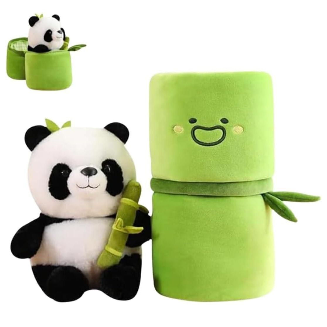 🐼 Cute Panda Plush with Bamboo – Your Adorable Cuddly Companion!