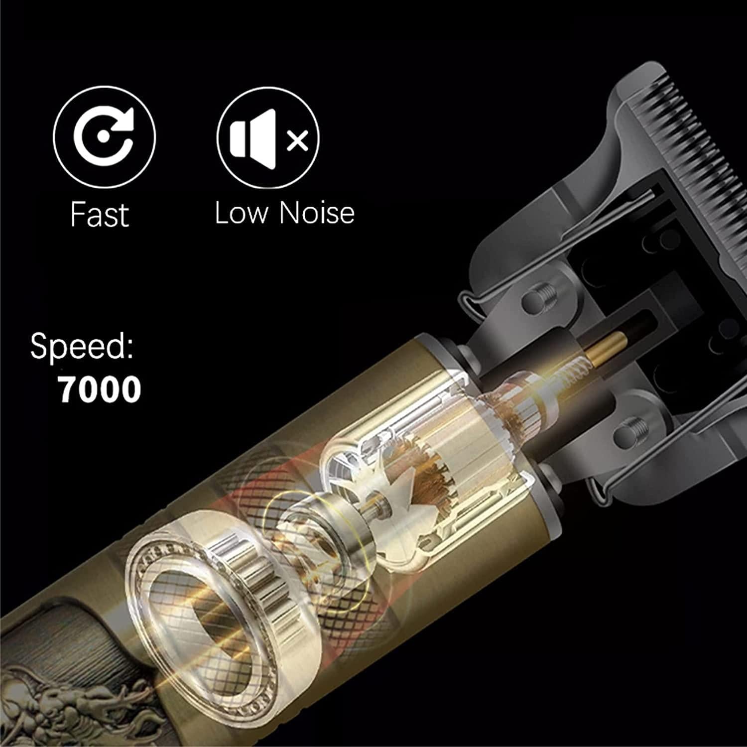 Retro Golden Trimmer – Professional Cordless Hair Clipper for Men