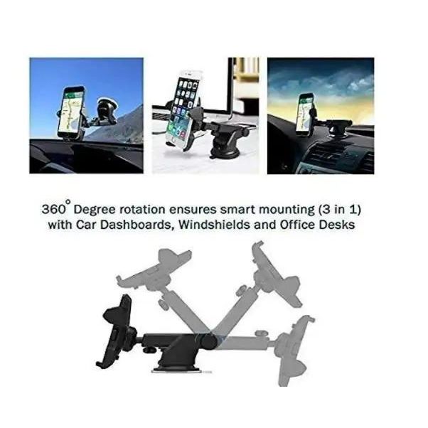 Revolex Zoom Star Pros Car Mobile Holder – Dashboard Mount (Black)