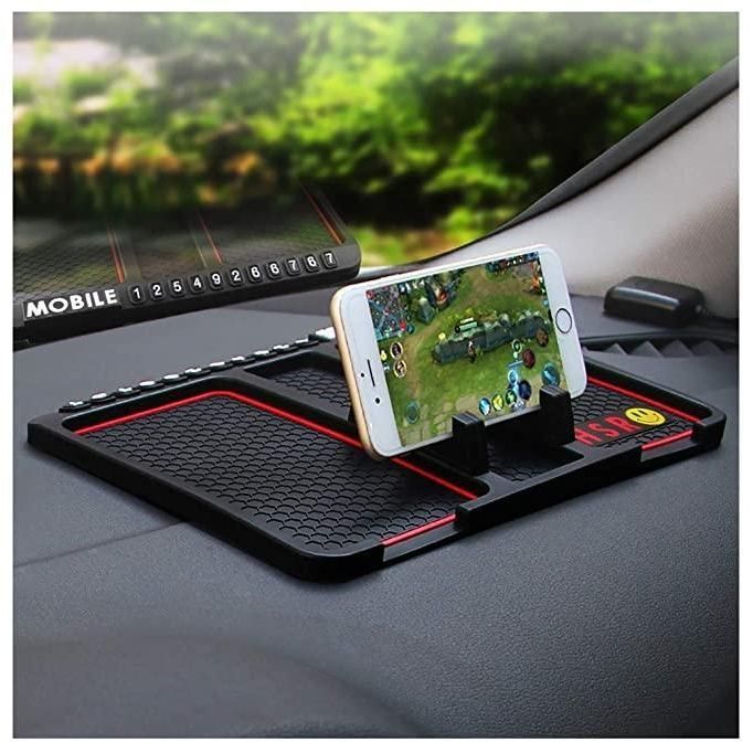 HSR Multifunction Car Phone & GPS Holder – Anti-Slip Silicone Dashboard Mount