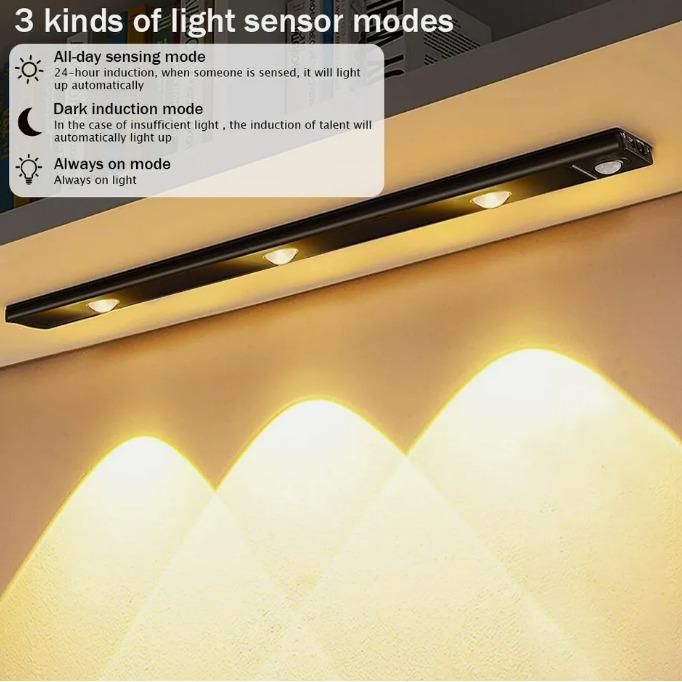 LED Motion Sensor Cabinet Light – USB Rechargeable Under Cabinet Lamp