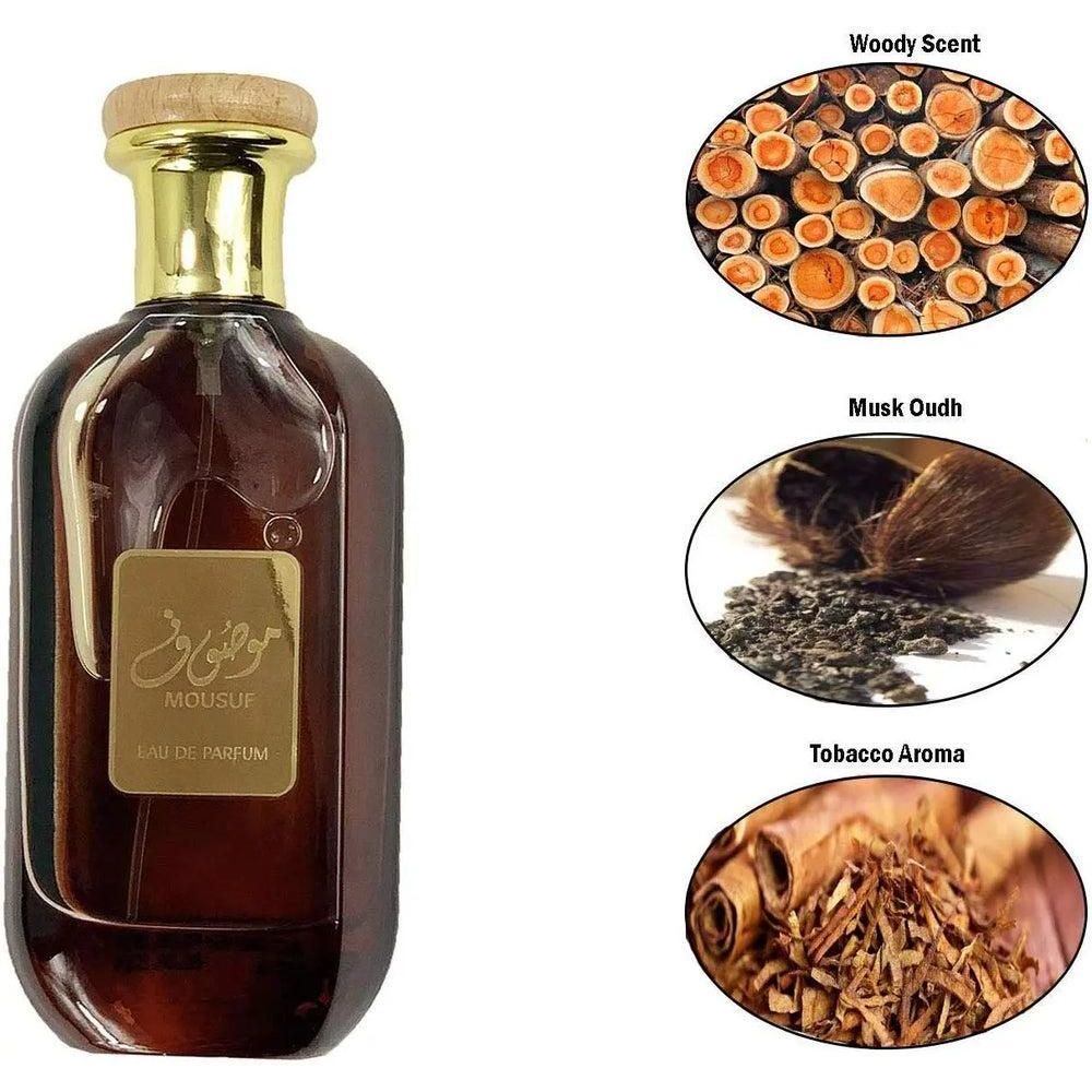 Mousuf Eau De Parfum – Long-Lasting Unisex Perfume with Chocolate, Floral & Toffee Notes (100ml)