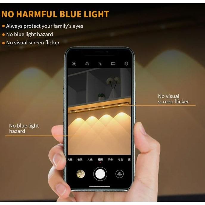 LED Motion Sensor Cabinet Light – USB Rechargeable Under Cabinet Lamp