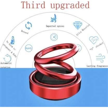 Solar Power Rotating Car & Room Air Freshener – Long-Lasting French Organic Fragrance