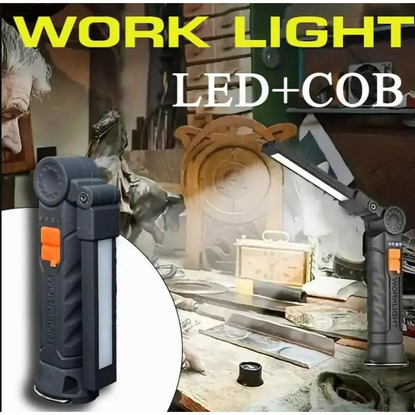 Magnetic LED COB Light – USB Rechargeable Portable Work Light