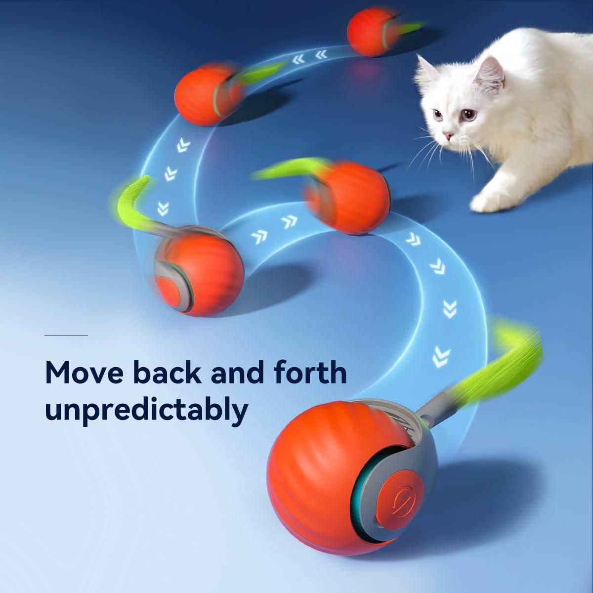 🐾 Rolling Ball Cat Toy – Smart Interactive USB Rechargeable Toy for Cats