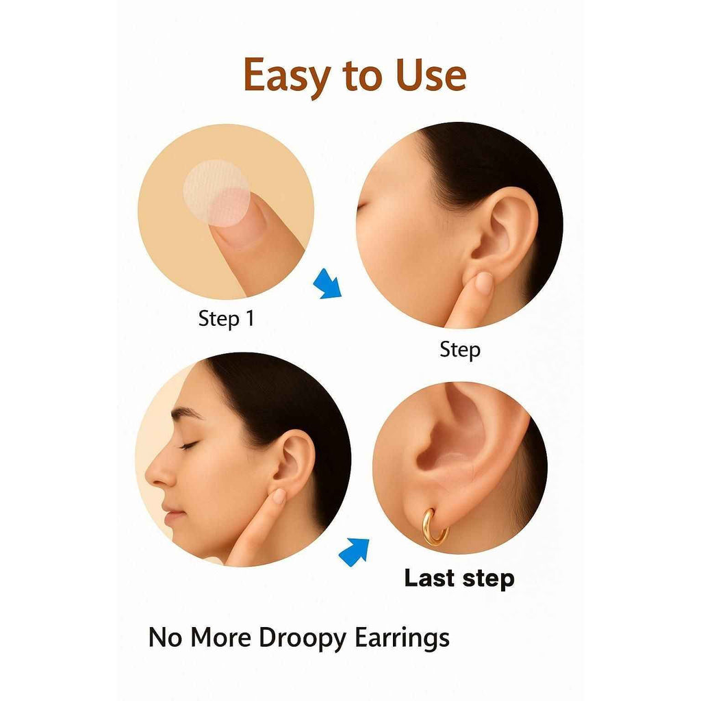 Premium Earlobe Support Patches – 100 PCS | Heavy Earring Support