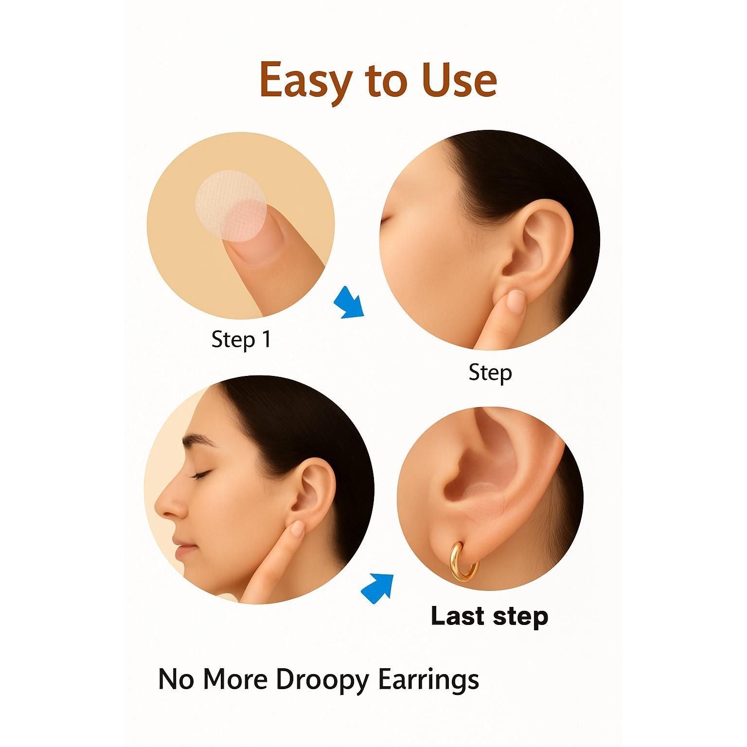 Premium Earlobe Support Patches – 100 PCS | Heavy Earring Support