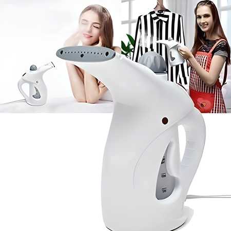 Portable handheld garment steamer removing wrinkles