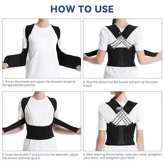 How to wear posture corrector belt properly for correct spine alignment