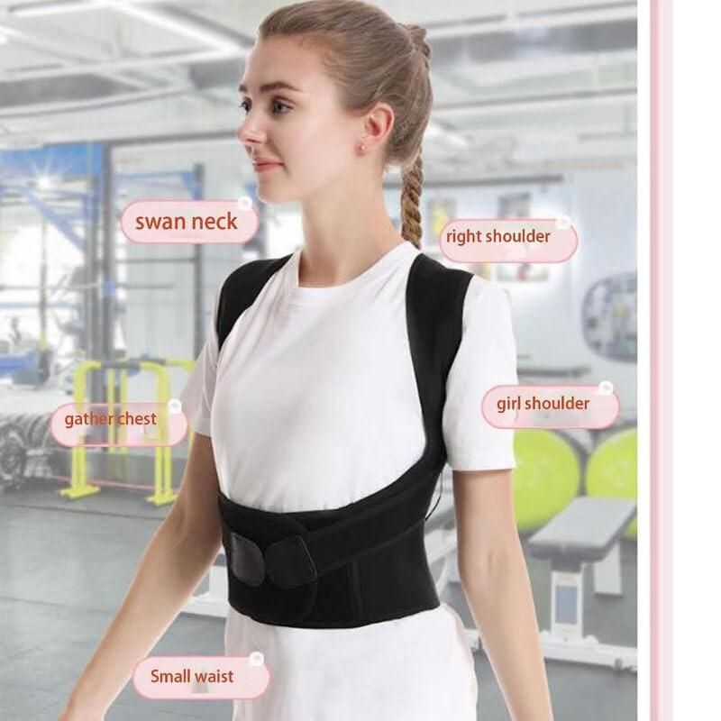 Posture corrector belt for women providing upper back and shoulder support