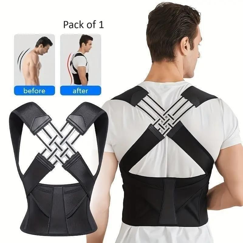 Adjustable posture corrector belt for men and women to support back and improve posture